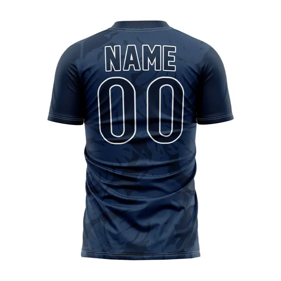 Custom Blue Leaves Team Soccer Jersey