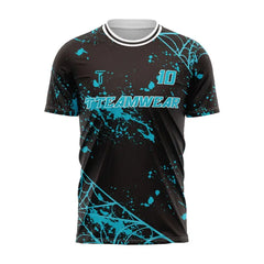 Spider Webs Custom Team Adult Youth Black Soccer Jersey