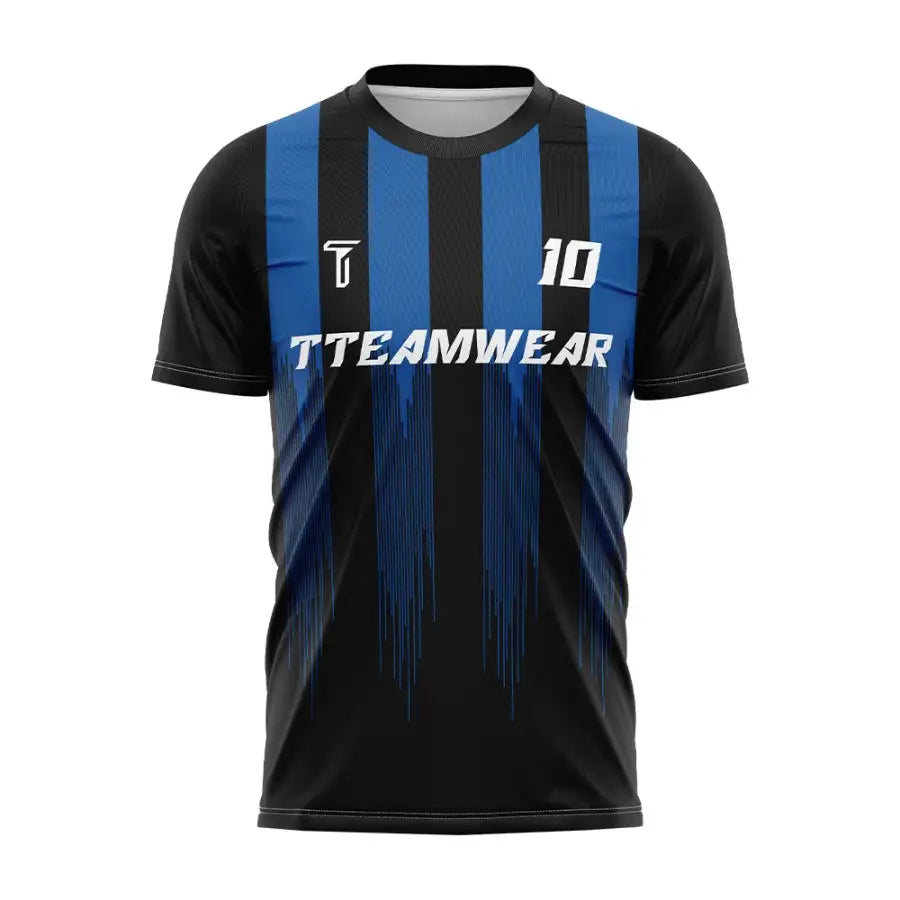 Blue Stripes Custom Team Adult Youth Soccer Jersey