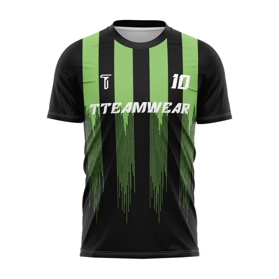 Green Stripes Custom Team Adult Youth Soccer Jersey