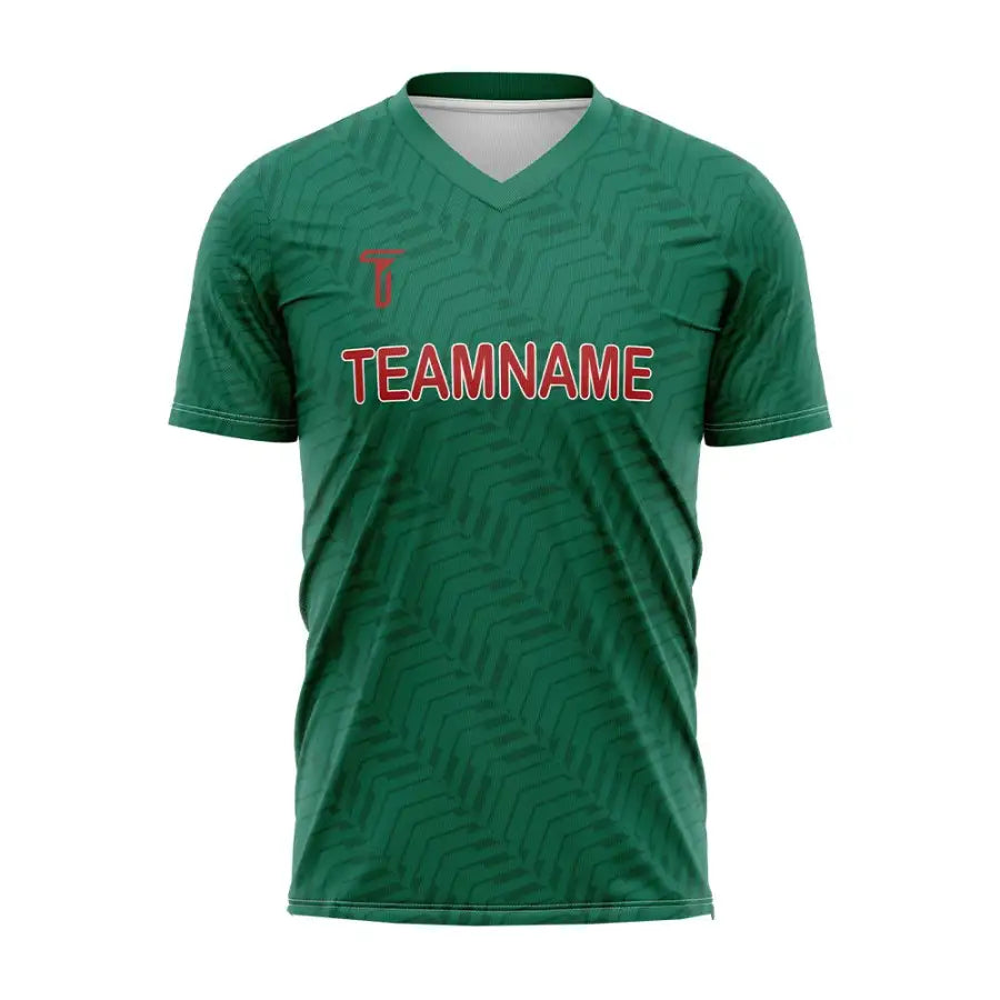 Custom Green Herringbone Mexico Soccer Jersey