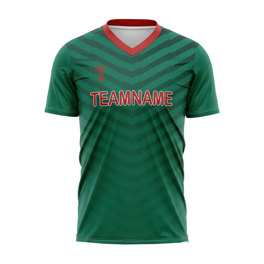 Custom Green Chevron Mexico Soccer Jersey