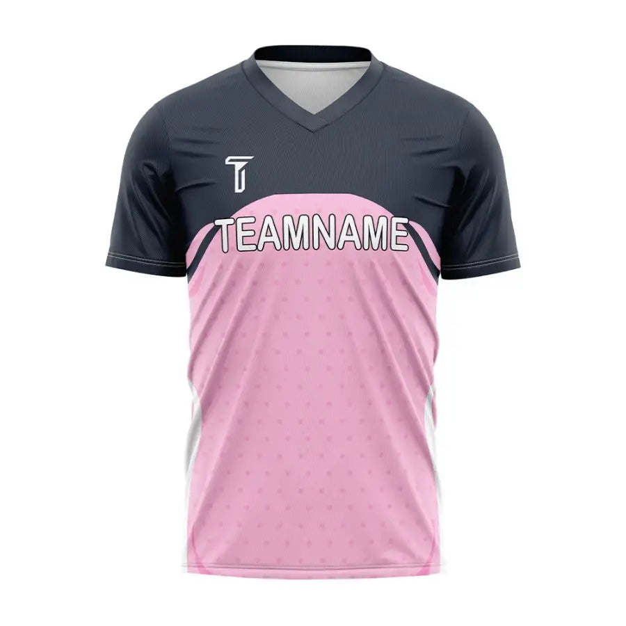 Custom Pink Polka-Dots Team Soccer Jersey