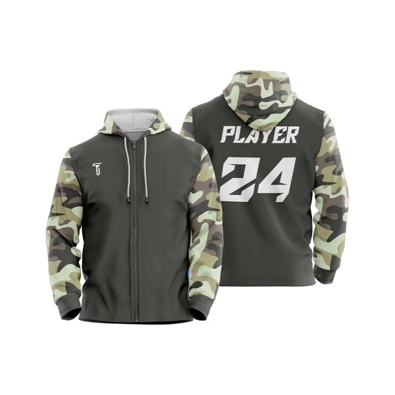 Custom Camo Loose Fit Zipper Cardigan Hoodie Sweatshirt