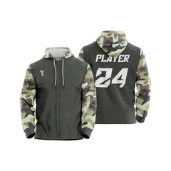 Custom Camo Loose Fit Zipper Cardigan Hoodie Sweatshirt