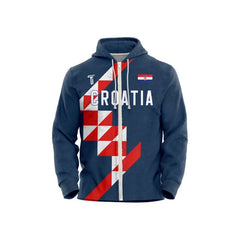 Custom Checkered Blue Loose Fit Zipper Cardigan Hoodie Sweatshirt