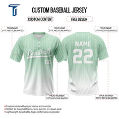 Blue Pinstripe Custom Full Button Baseball Jersey for Women