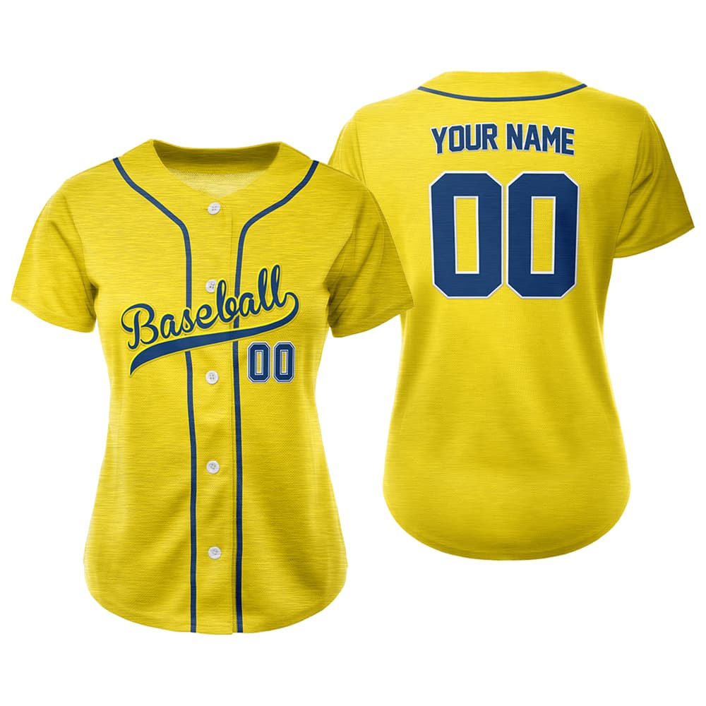 Aureolin Custom Full Button Baseball Jersey for Women