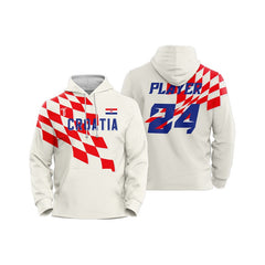 Custom Croatia Loose-Fit Pullover Hoodie Sweatshirt