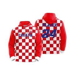 Custom Checkerboard Loose-Fit Pullover Hoodie Sweatshirt