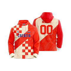 Custom Checkered Leaves Loose-Fit Pullover Hoodie Sweatshirt