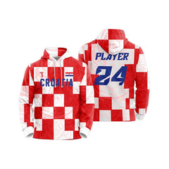 Custom Checkerboard Tiger Loose-Fit Pullover Hoodie Sweatshirt