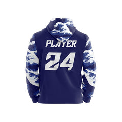Custom Waves Loose-Fit Pullover Hoodie Sweatshirt