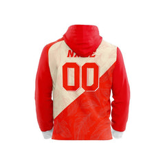 Custom Checkered Leaves Loose-Fit Pullover Hoodie Sweatshirt