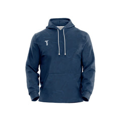 Custom Blue Leaves Loose-Fit Pullover Hoodie Sweatshirt