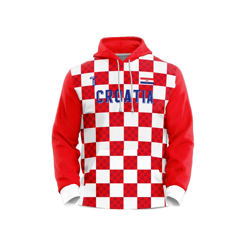 Custom Checkerboard Loose-Fit Pullover Hoodie Sweatshirt