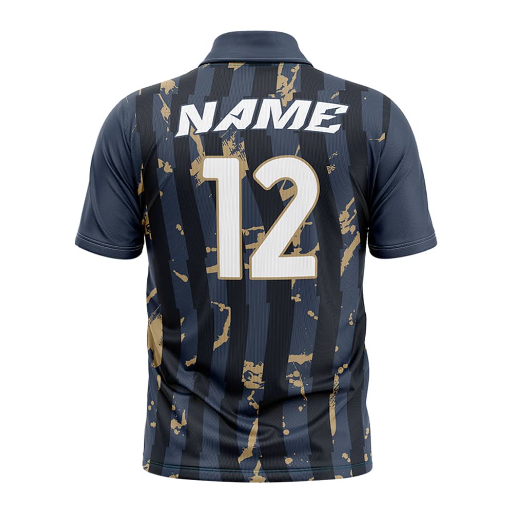 Custom Team Black Gold Adult Youth Polo Shirt