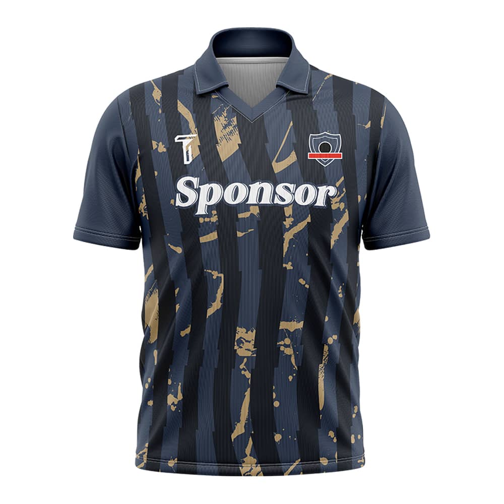 Custom Team Black Gold Adult Youth Polo Shirt