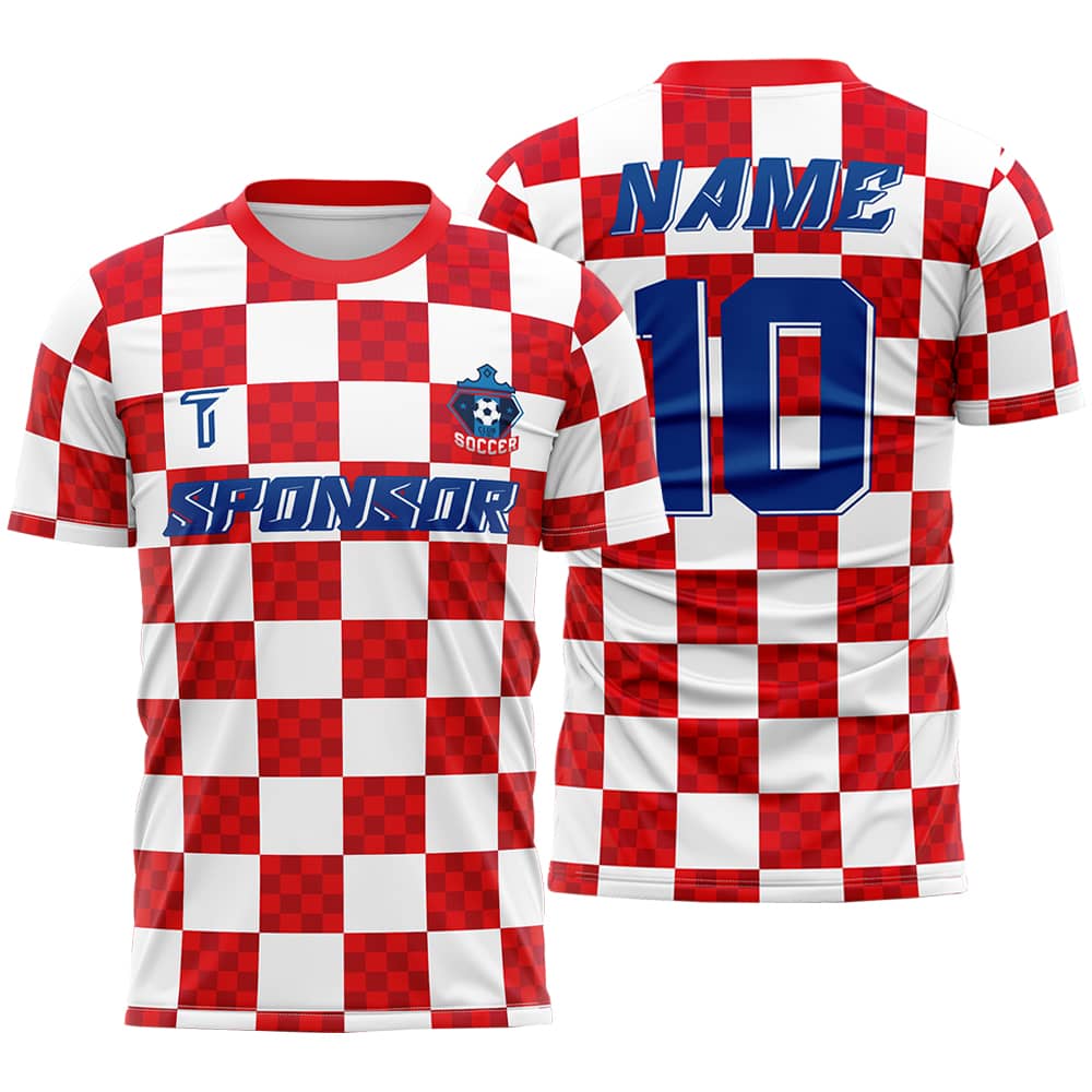 Checkerboard Custom Team Soccer Jersey