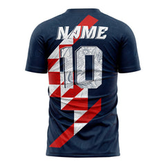 Checkered Blue Custom Team Soccer Jersey