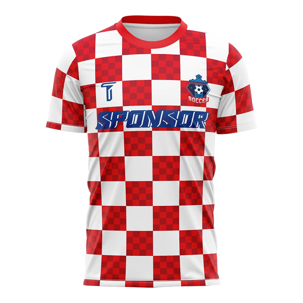 Checkerboard Custom Team Soccer Jersey