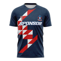 Checkered Blue Custom Team Soccer Jersey
