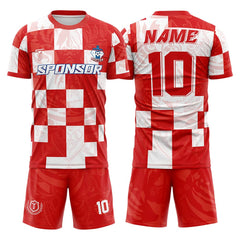 Checkerboard Tiger Custom Team Soccer Jersey Uniform Set