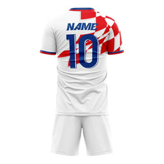 Checkered Custom Team Soccer Jersey Uniform Set