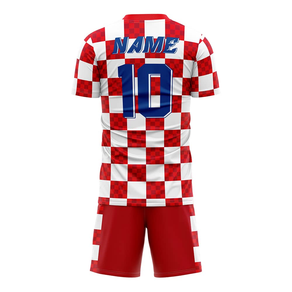 Checkerboard Custom Team Soccer Jersey Uniform Set