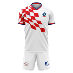 Checkered Custom Team Soccer Jersey Uniform Set