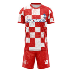 Checkerboard Tiger Custom Team Soccer Jersey Uniform Set