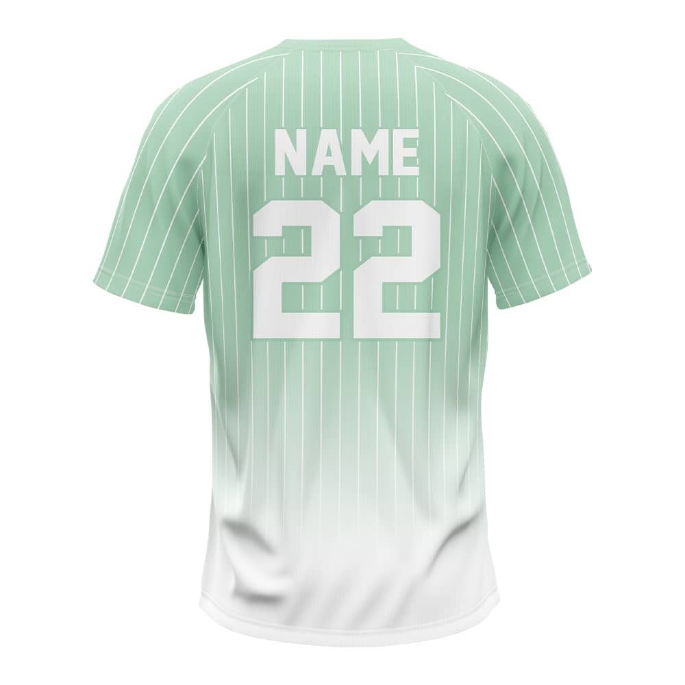 Blue Pinstripe Custom Full Button Baseball Jersey for Women