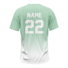 Blue Pinstripe Custom Full Button Baseball Jersey for Women