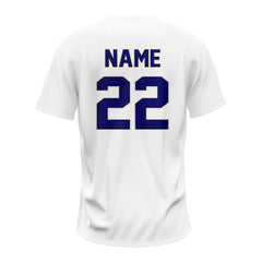 Blue Gold Custom Two-Button Baseball Jersey