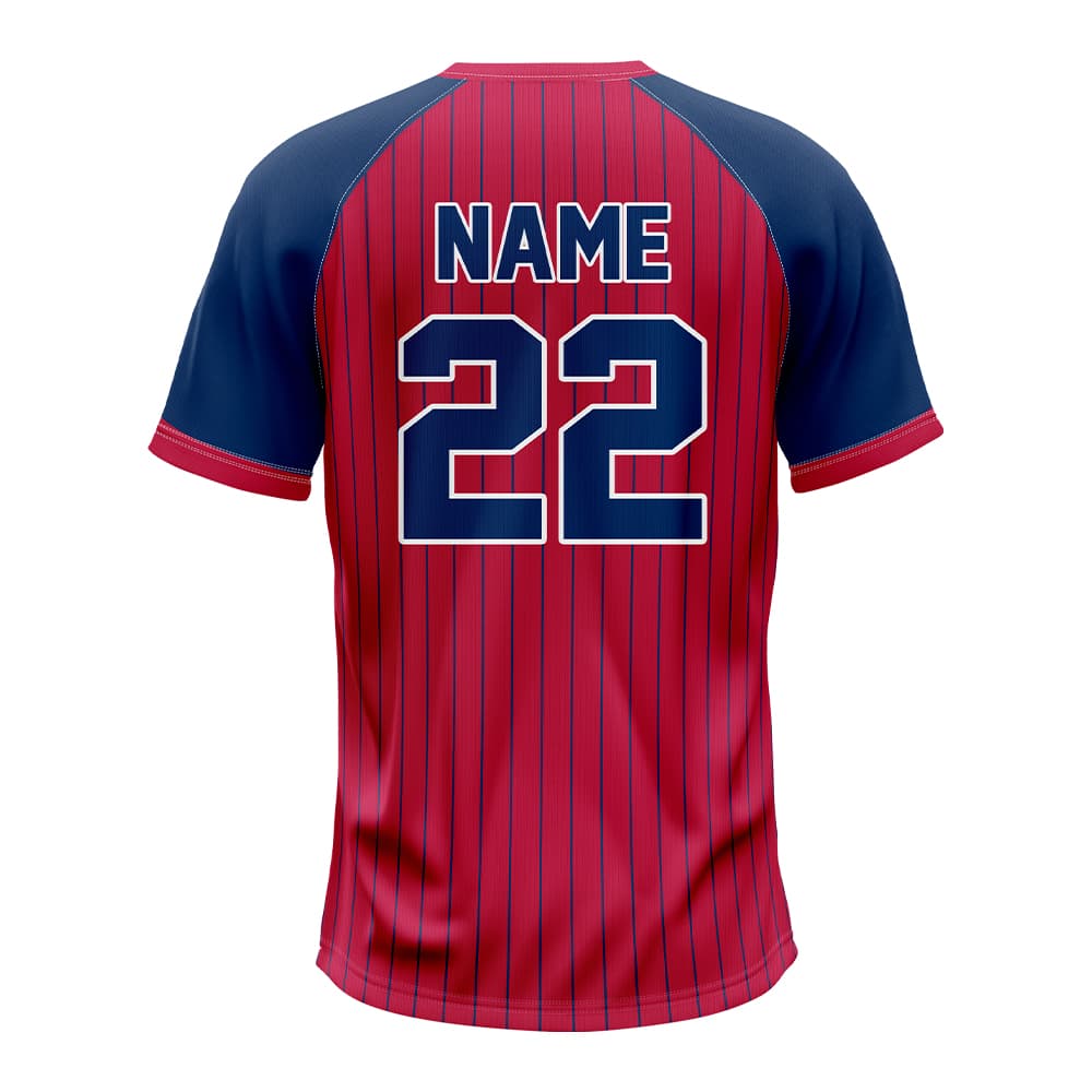 Collide Pinstripe Retro Custom Two-Button Baseball Jersey