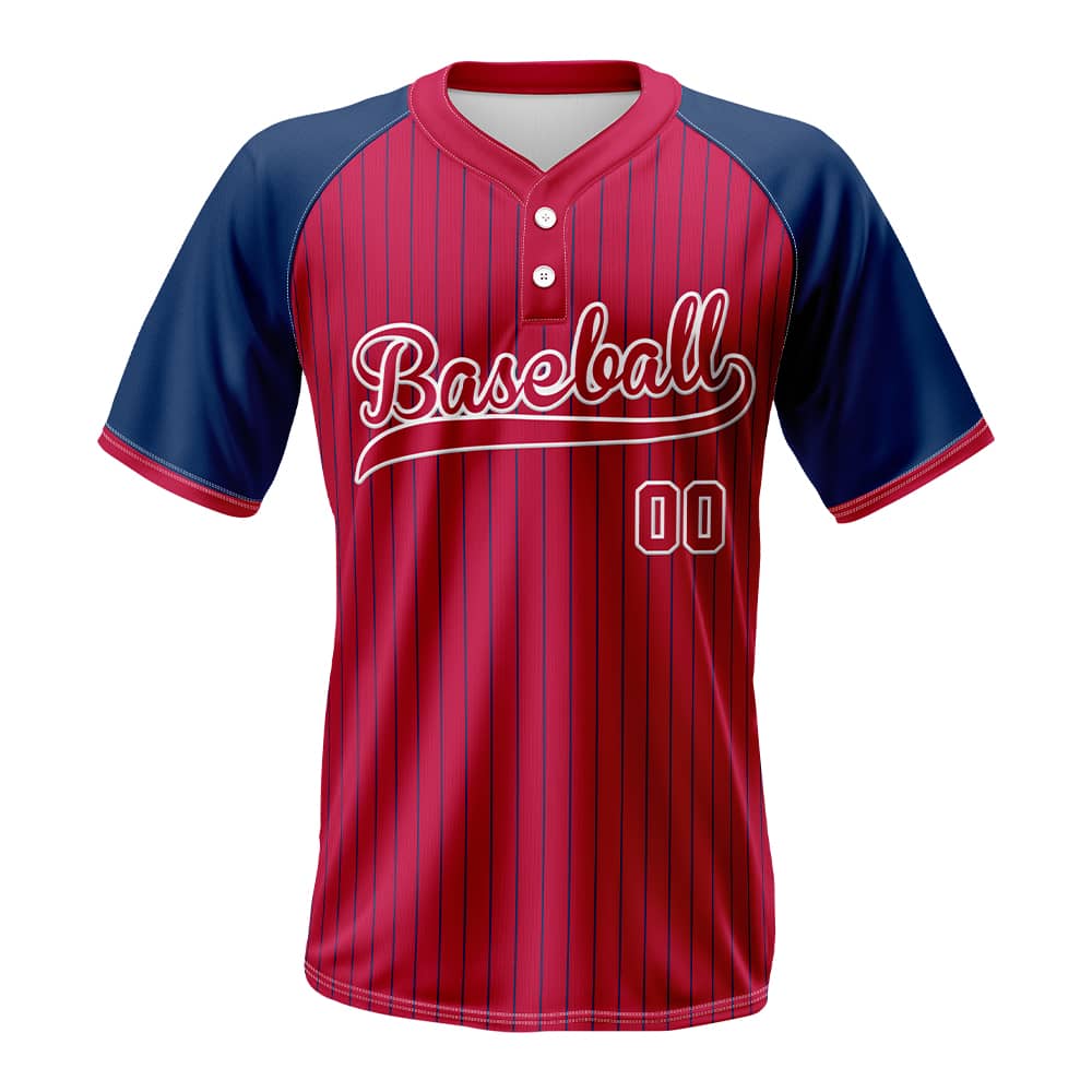 Collide Pinstripe Retro Custom Two-Button Baseball Jersey