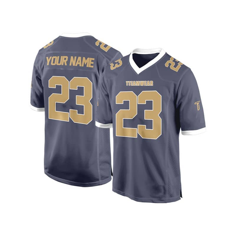 Custom Stone-Khaki Authentic Football Jersey