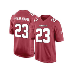 Custom Burgundy-White Authentic Football Jersey