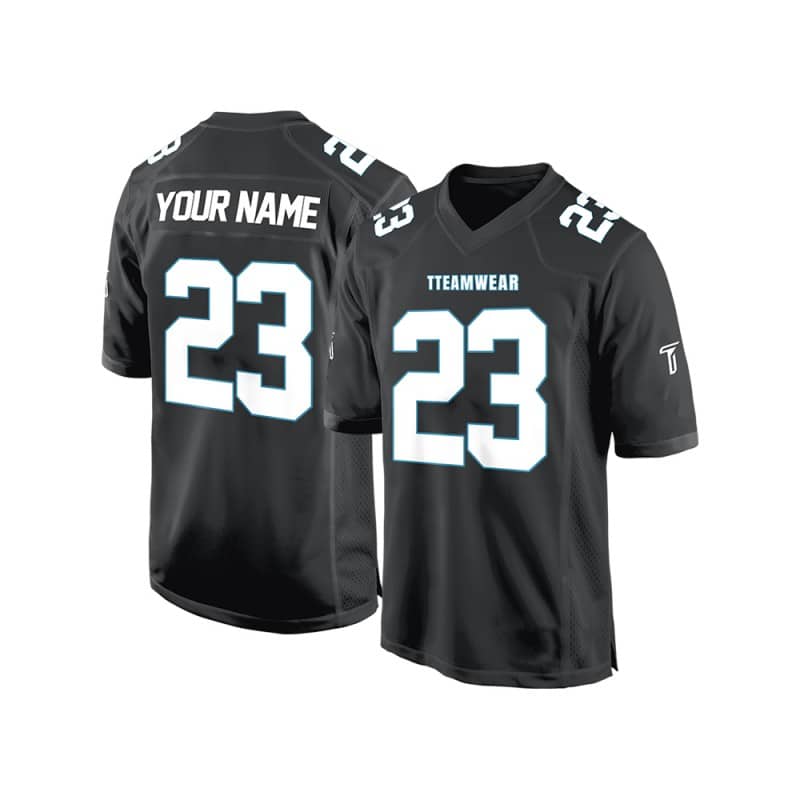 Custom Black-White Authentic Football Jersey