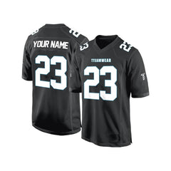 Custom Black-White Authentic Football Jersey