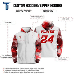 Custom Ruby Loose Fit Zipper Cardigan Hoodie Sweatshirt