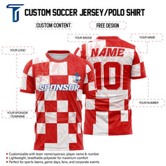 Checkerboard Tiger Custom Team Soccer Jersey