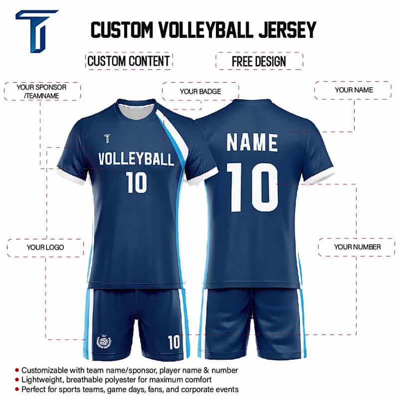 Custom High Rise Men's Volleyball Jersey Set