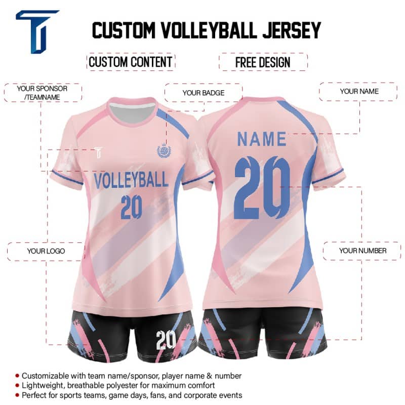 Custom Elite Women's Volleyball Jersey Set