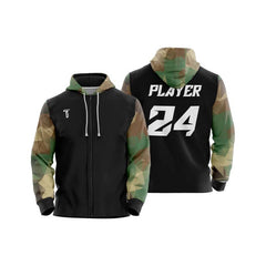 Custom Army Loose Fit Zipper Cardigan Hoodie Sweatshirt
