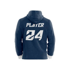 Custom Blue Leaves Loose Fit Zipper Cardigan Hoodie Sweatshirt