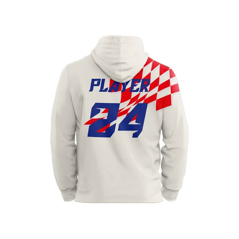 Custom Croatia Loose Fit Zipper Cardigan Hoodie Sweatshirt