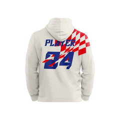Custom Croatia Loose Fit Zipper Cardigan Hoodie Sweatshirt