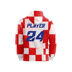 Custom Checkerboard Tiger Loose Fit Zipper Cardigan Hoodie Sweatshirt