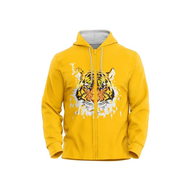 Custom Tiger Loose Fit Zipper Cardigan Hoodie Sweatshirt